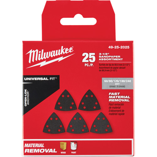 3-1/2" Open-Lok Triangle Sanding Paper Set O-Max