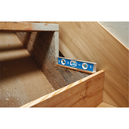 Torpedo Level, 10" L, Aluminum, 1 Vials, Magnetic O-Max