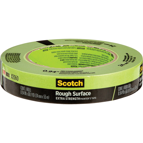 Scotch&reg; Rough Surface Painter's Tape 2060, 24 mm (1") x 55 m (180'), Green O-Max