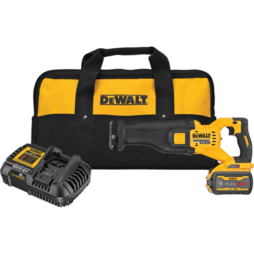 FlexVolt&reg; Max Brushless Reciprocating Saw Kit, 60 V, Lithium-Ion Battery, 0-3000 SPM O-Max