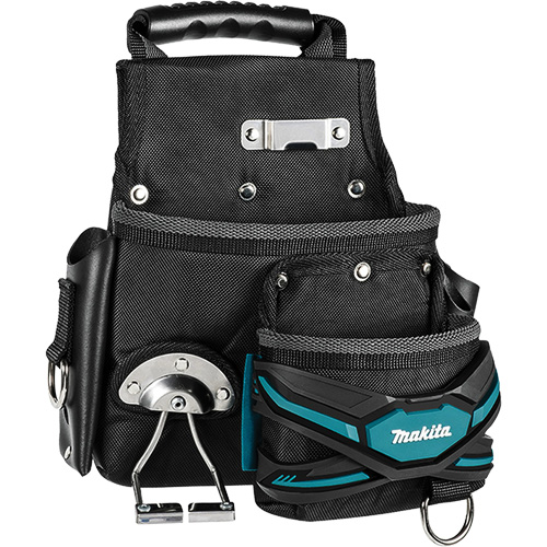 TH3 Roofer & General-Purpose Pouch, Multiple Tool Holder, Leather/Polyester/Polypropylene, 2 Pockets O-Max