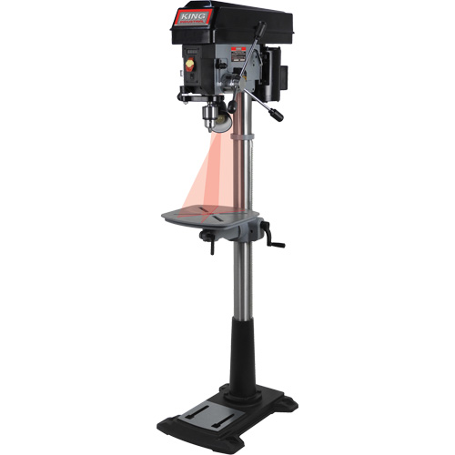 Variable Speed Drill Press, 15", 5/8" Chuck, 3300 RPM O-Max