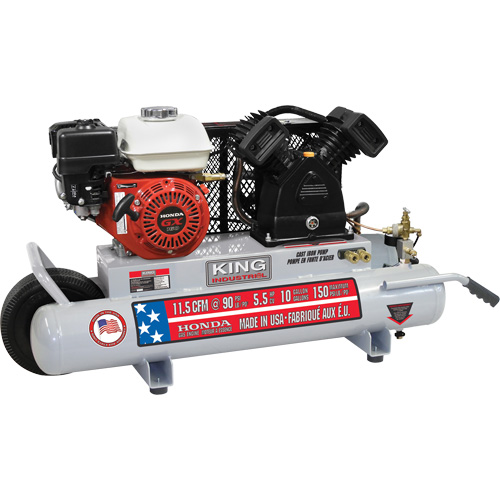 Compresseur d'air sur brouette, Essence, 10 gal. (12 gal. US), 150 PSI O-Max