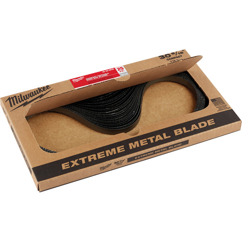 Extreme Metal Band Saw Blades, High Speed Steel, 30-9/16" L x 1/2" W x 0.02" Thick, 12/14 TPI O-Max