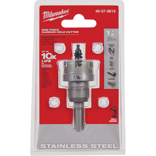 Scies-cloches au carbure monobloc, 1-1/8", Profondeur de la coupe de 3/16" O-Max
