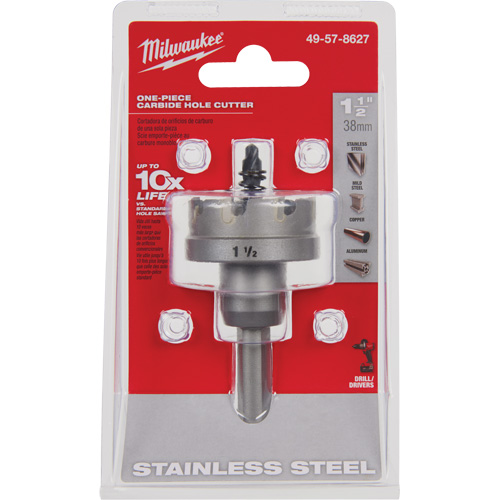 Scies-cloches au carbure monobloc, 1-1/2", Profondeur de la coupe de 3/16" O-Max