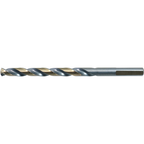 Foret &agrave; queue r&eacute;duite et &agrave; 3 m&eacute;plats courte &agrave; tige DRILLCO, Acier rapide, 1/16", 1-7/8" lo, 7/8" Cannelure, 140° Angle O-Max