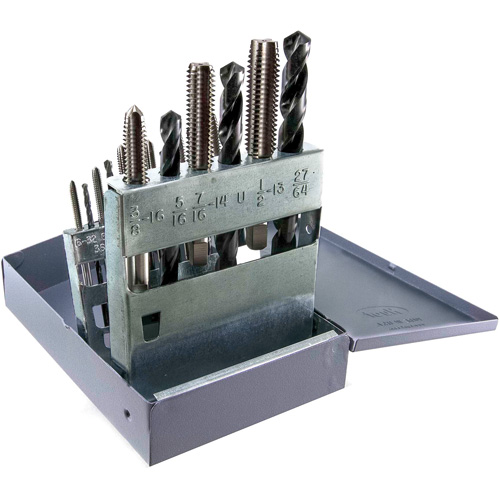 Jeu de tarauds & forets DRILLCO, 18 morcea O-Max