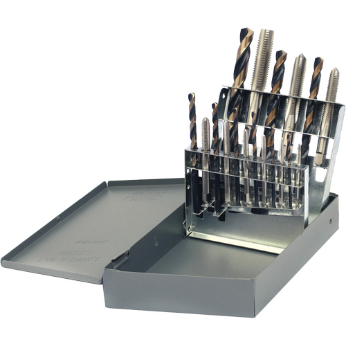 Jeu de tarauds & forets DRILLCO, 18 morcea O-Max