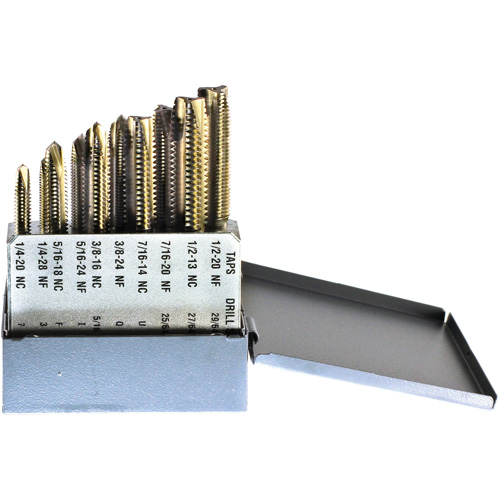 Jeu de tarauds DRILLCO, 10 morcea O-Max