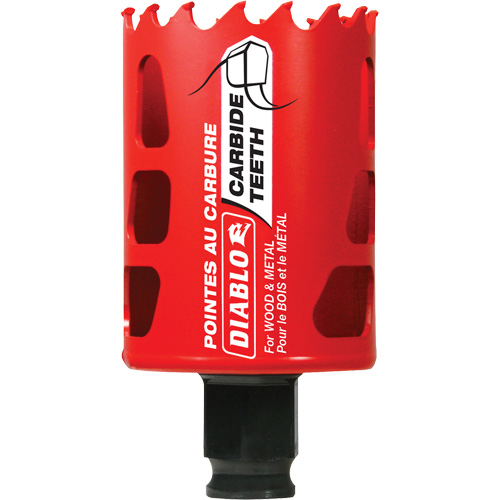 Wood & Metal Hole Saw, 1-7/8", 2-3/8" Depth of Cut, Carbide O-Max