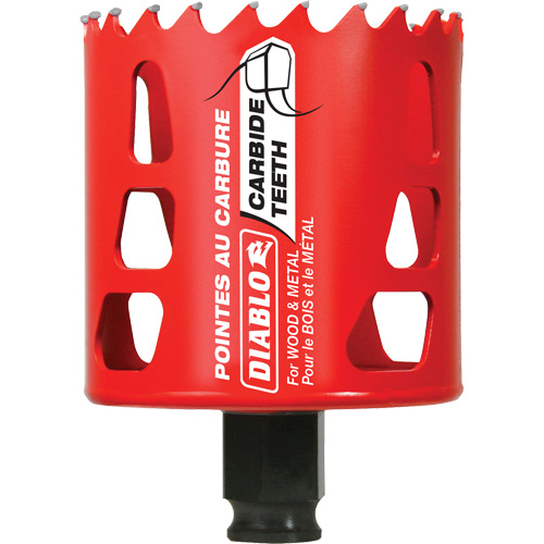 Scie cloche pour bois et m&eacute;tal, 2-5/8", Profondeur de la coupe 2-3/8", Carbure O-Max