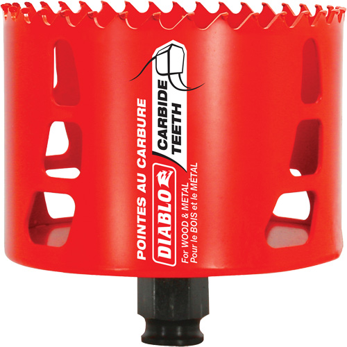 Scie cloche pour bois et m&eacute;tal, 3-5/8", Profondeur de la coupe 2-3/8", Carbure O-Max