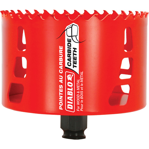 Scie cloche pour bois et m&eacute;tal, 4-1/8", Profondeur de la coupe 2-3/8", Carbure O-Max