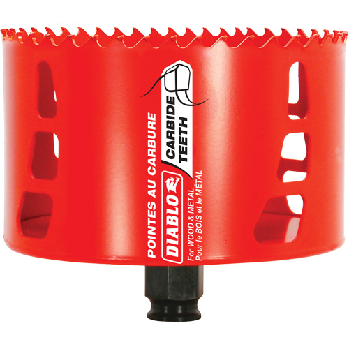 Scie cloche pour bois et m&eacute;tal, 4-1/4", Profondeur de la coupe 2-3/8", Carbure O-Max