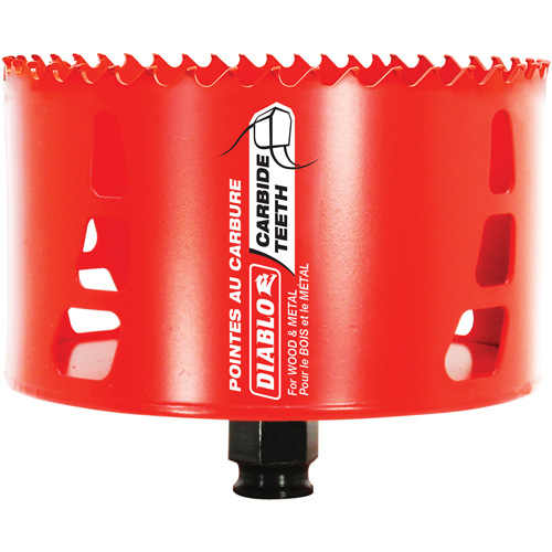 Scie cloche pour bois et m&eacute;tal, 4-1/2", Profondeur de la coupe 2-3/8", Carbure O-Max
