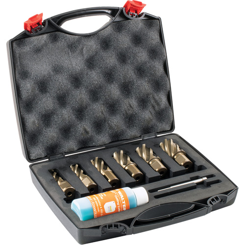 Ensemble de fraises annulaires &agrave; carotter SST, Bronze, Profondeur de la coupe de 1", Tige 3/4" O-Max