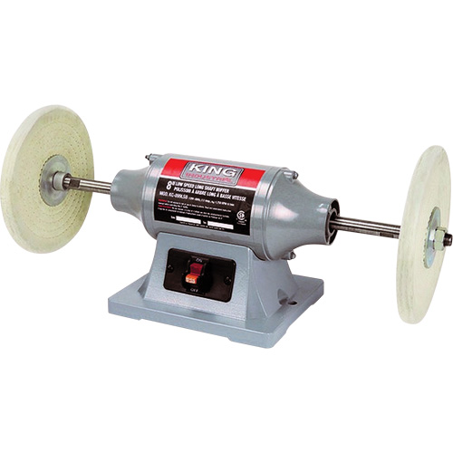 Low-Speed Long Shaft Buffer, 8" Pad, 120 V, 2.5 A, 1750 RPM O-Max