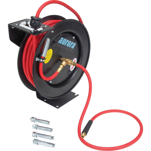 Hose Reel, Air/Water, 1/4" x 35', Single Hose, 300 psi O-Max