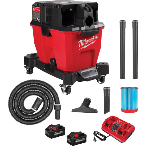 M18 Fuel Cordless Dual-Battery Wet/Dry Vacuum, 18 V, 9 gal. Capacity O-Max