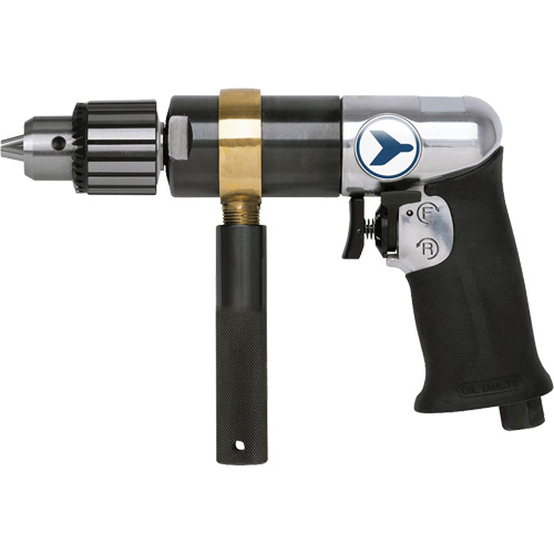 AD12VSRK Perceuse pneumatique &agrave; vitesse variable, 6 pi³/min, 1/4" NPT, 82 dBA, 1/2" mandrin, Avec cl&eacute; O-Max