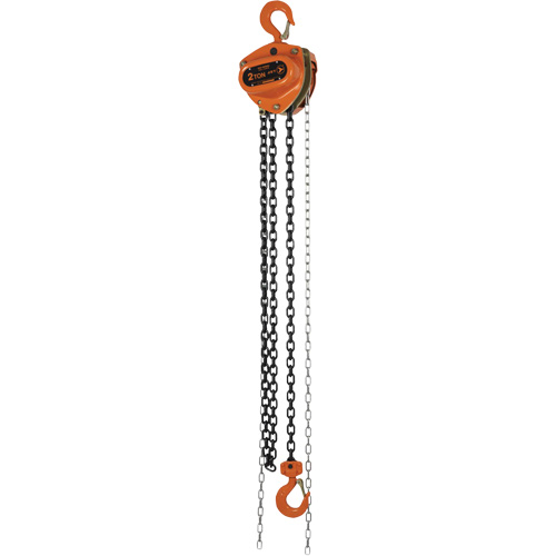 KCH Series Chain Hoists, 10' Lift, 4400 lbs. (2 tons) Capacity, Alloy Steel Chain O-Max