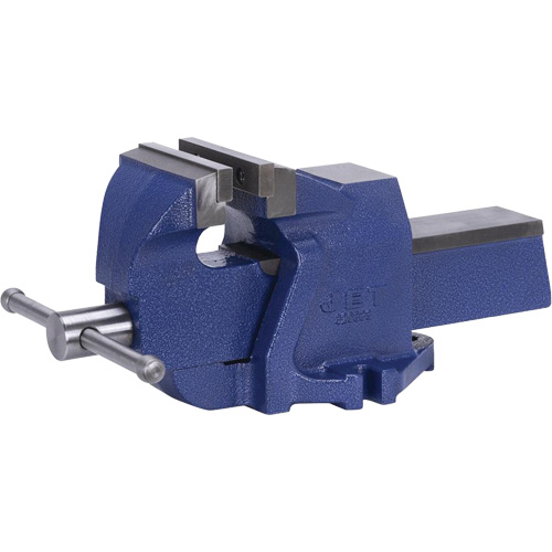 Heavy-Duty British Pattern Bench Vises, 5" Jaw Width, 3-1/4" Throat Depth O-Max
