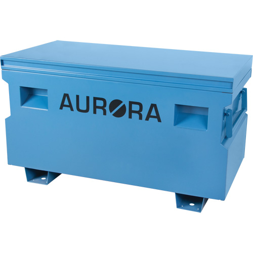 Jobsite Tool Box, 48" x 24" x 27-3/5", Steel, Blue O-Max