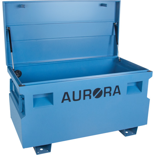 Jobsite Tool Box, 48" x 24" x 27-3/5", Steel, Blue O-Max