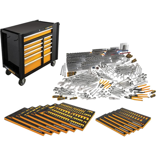 Master Mechanic's Hand Tool Set & Mobile Work Station, 614 Pieces O-Max