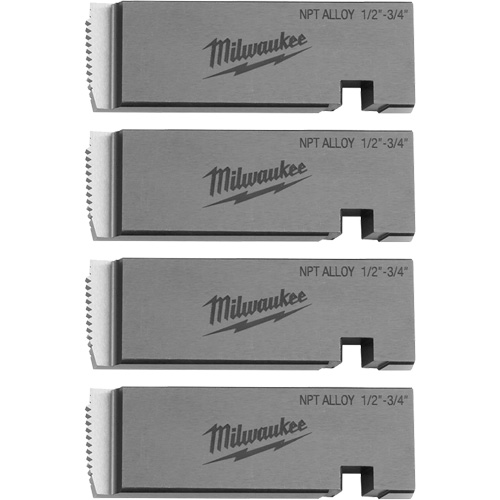 Fili&egrave;res de filetage pour tuyaux universel NPT, Pour tuyau de 1/2"-3/4", Alliage O-Max