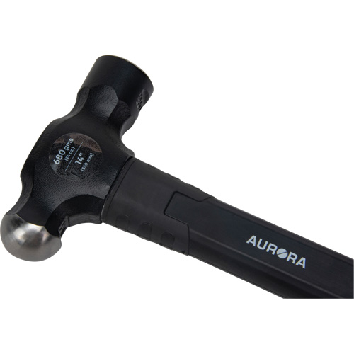 Marteau &agrave; panne ronde, Poids de la t&ecirc;te 24 oz, Face Ordinaire, Prise Fibre de verre O-Max