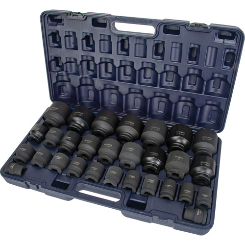 SAE Socket Set, 29 Pcs, Impact, 3/4" Drive Size O-Max