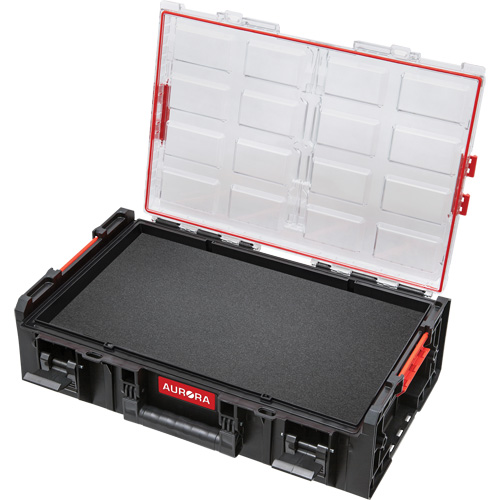 Organisateur deux fois tr&egrave;s grand avec cloisons en mousse &agrave; plusieurs couches Arx, 23" x 15-1/5" x 6-4/5", Noir O-Max