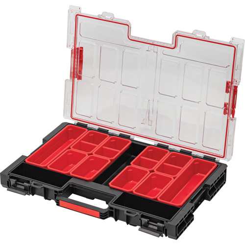 Grand organisateur avec bacs Arx, 21" x 15" x 3", Noir O-Max