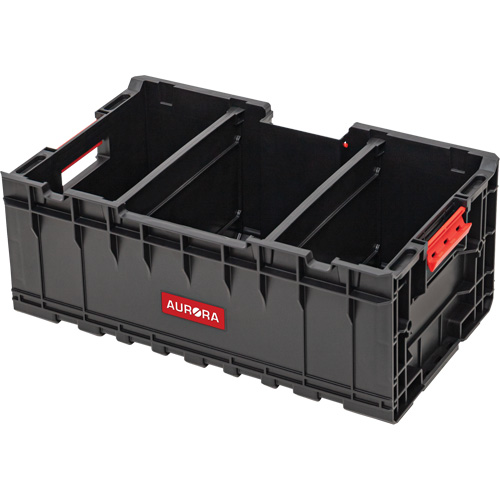 Caisse &agrave; outils avec s&eacute;parateurs Arx, 22-7/10" x 14-1/10" x 9-3/10", Noir O-Max