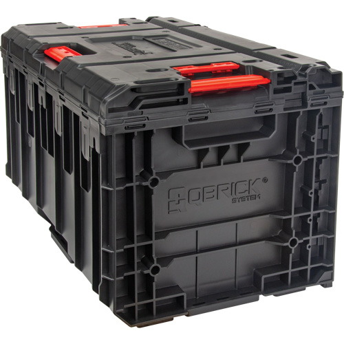 Boîte &agrave; outils Arx &agrave; un tiroir, 11-1/5'' la x 18-3/10" p x 9-1/10" h, Noir/Rouge O-Max