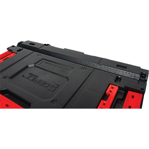 Boîte &agrave; outils Arx &agrave; un tiroir, 11-1/5'' la x 18-3/10" p x 9-1/10" h, Noir/Rouge O-Max