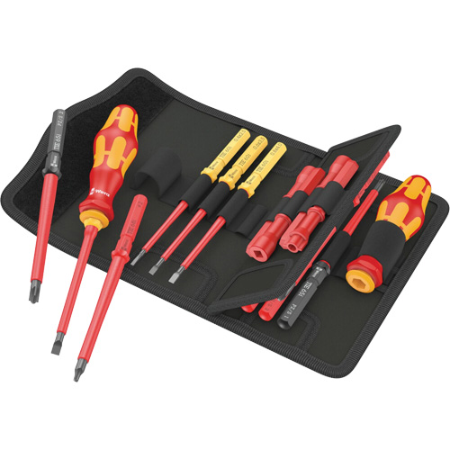 Insulated Screwdriver Set for Slotted Screws, 1000 V, 18 Pcs O-Max