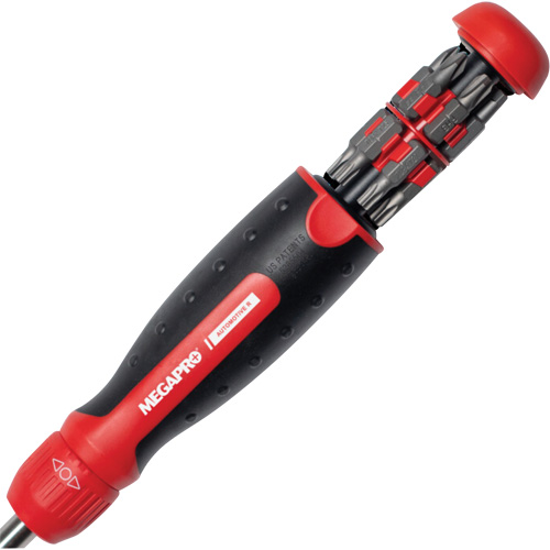 13-in-1 Automotive Ratcheting Multi-Bit Screwdriver, Cushion Grip Handle O-Max