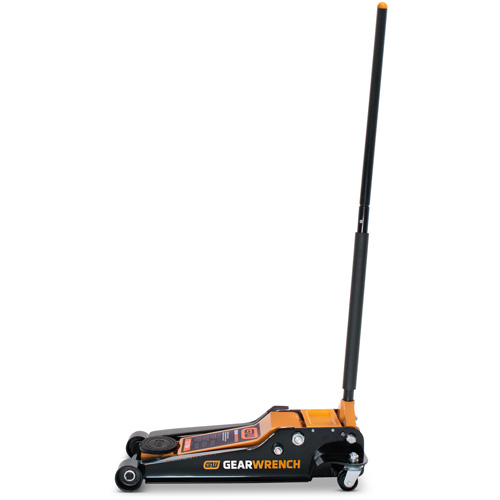 Cric de plancher &agrave; profil bas, 3,5 tonne(s) Capacit&eacute;, 3-3/4" Abaiss&eacute;e, 21-3/4" &eacute;lev&eacute;e, Hydraulique &agrave; main O-Max