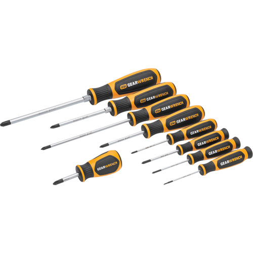 Phillips&reg; Dual Material Screwdriver Set in Foam Storage Tray, 9 Pcs. O-Max
