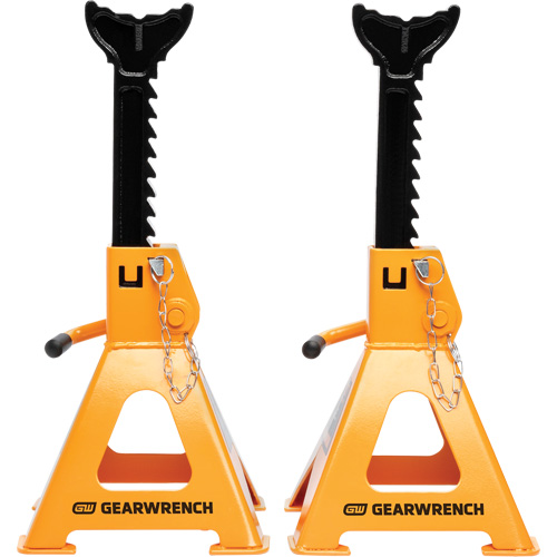 Ratcheting Jack Stand, Locking Pin, 3 tons Capacity, 11-3/4" - 17-1/2" H O-Max