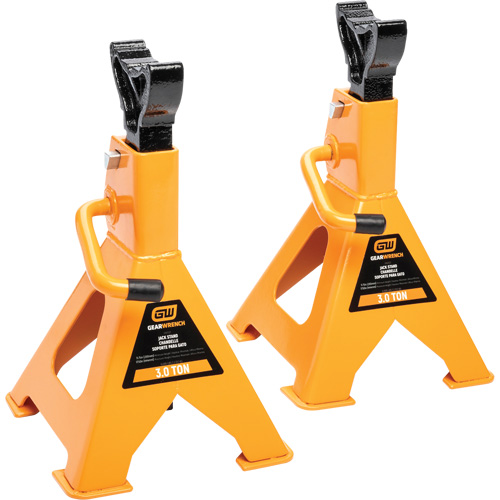 Ratcheting Jack Stand, Locking Pin, 3 tons Capacity, 11-3/4" - 17-1/2" H O-Max