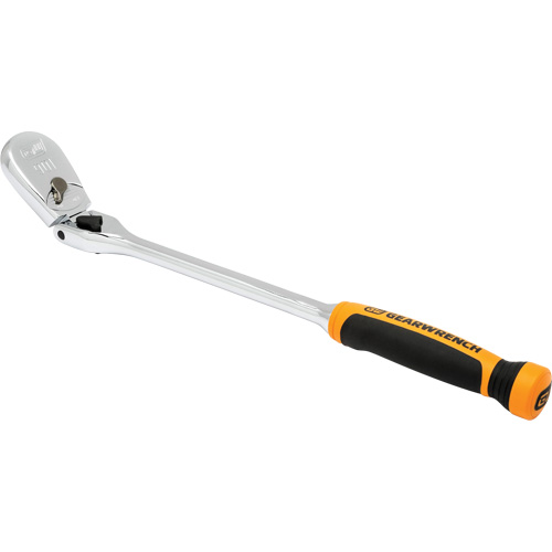 90-Tooth Dual Material Locking Flex Head Teardrop Ratchet O-Max