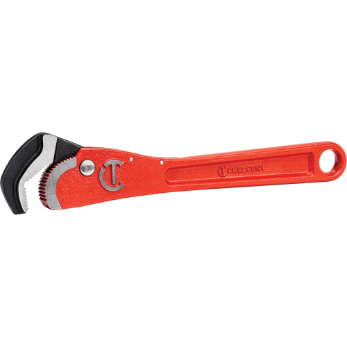 Self-Adjusting Pipe Wrench, 1-1/2" Jaw Capacity, 12" Long, Powder Coated Finish, Non-Ergonomic Handle O-Max