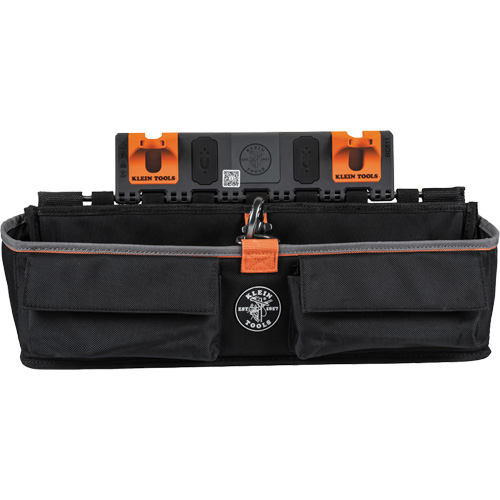 Module pour grande poche avec crochet en S Bucket Work Centre, Nylon, 3 pochettes, Noir/Orange O-Max