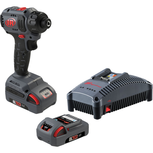 Ensemble de tournevis compact sans fil, 1/4", 37 lb-pi Couple max., 20 V, Lithium-ion O-Max