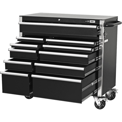 HDCC-4115 HD Series Toolbox Combo, 21-1/2" D x 44-1/5" W x 63-3/10" H, Black O-Max