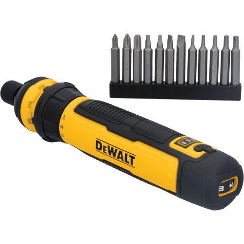 Jeu de tournevis sans fil de 14 morceaux avec commande FLEXDRIVE, 4 V, 44 lb-po/5 Nm couple max. O-Max